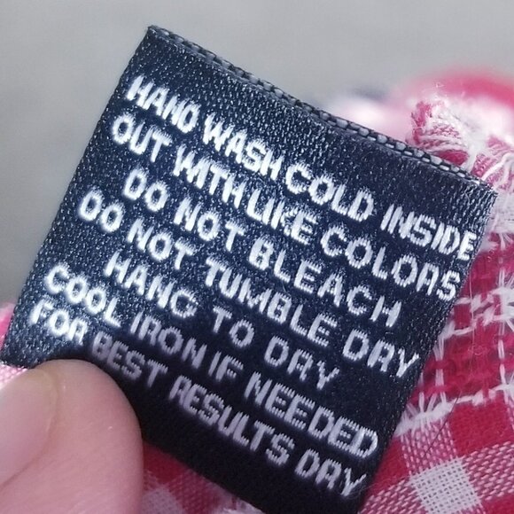 Walter Baker Riley Cold Shoulder Gingham crop top Red Plaid Off the Shoulder Med - Picture 8 of 8